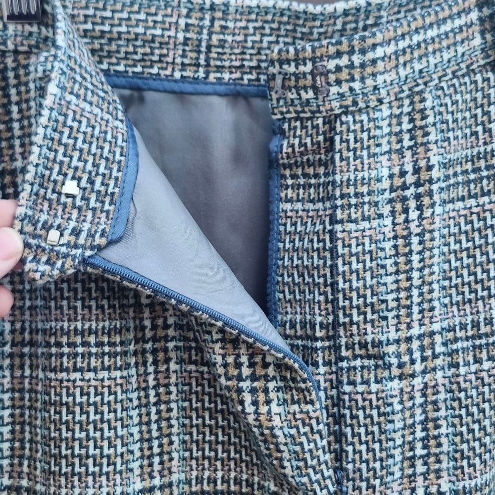 Vintage Evan Picone Wool Plaid Skirt Suit | Jacket & Skirt Sz 4/6 Dark Academia - Picture 15 of 16